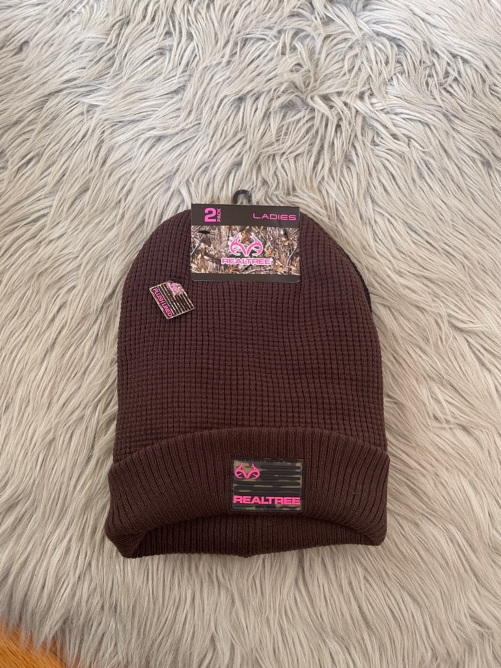 Realtree Ladies Ribbed Beanie - Chocolate Brown